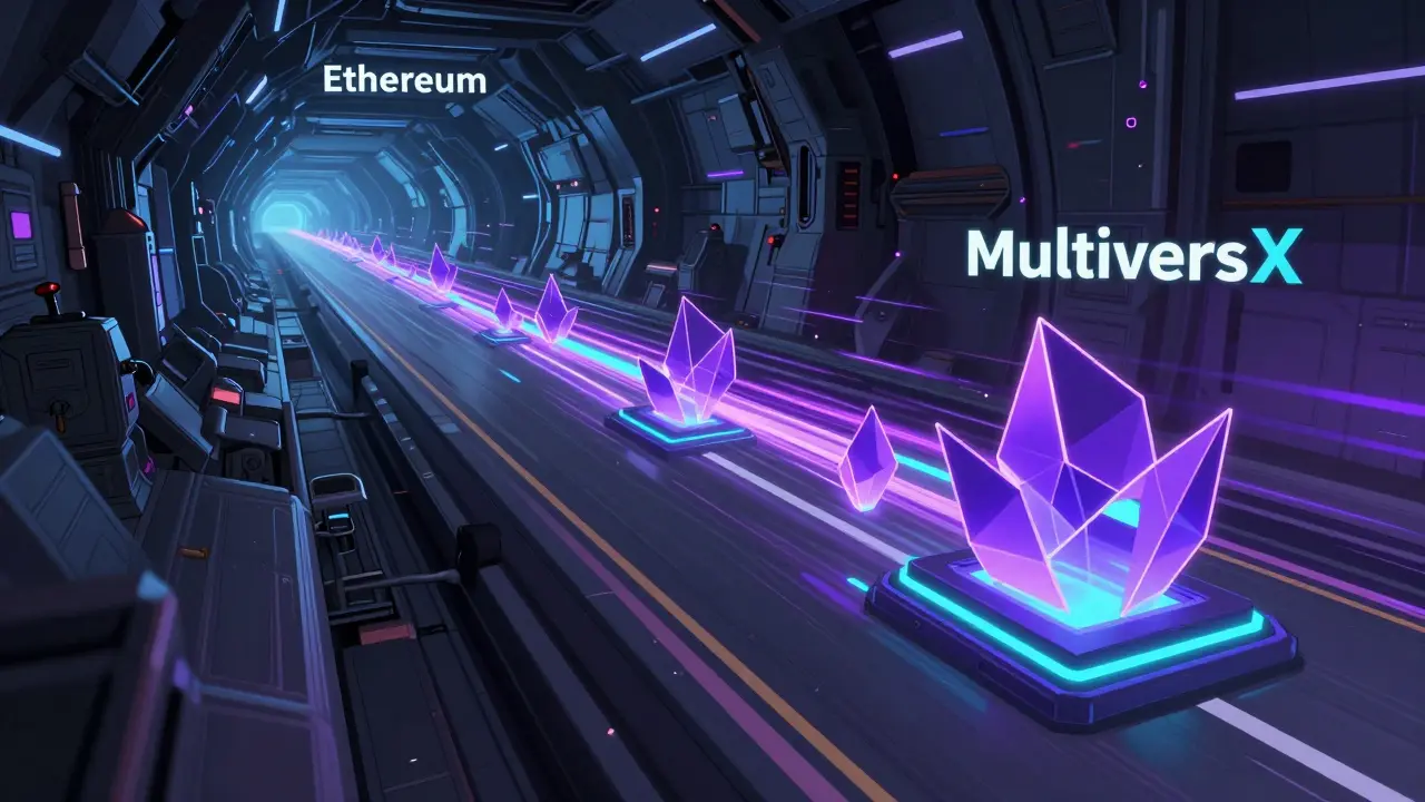 Anime visualization of fast blockchain data transfer