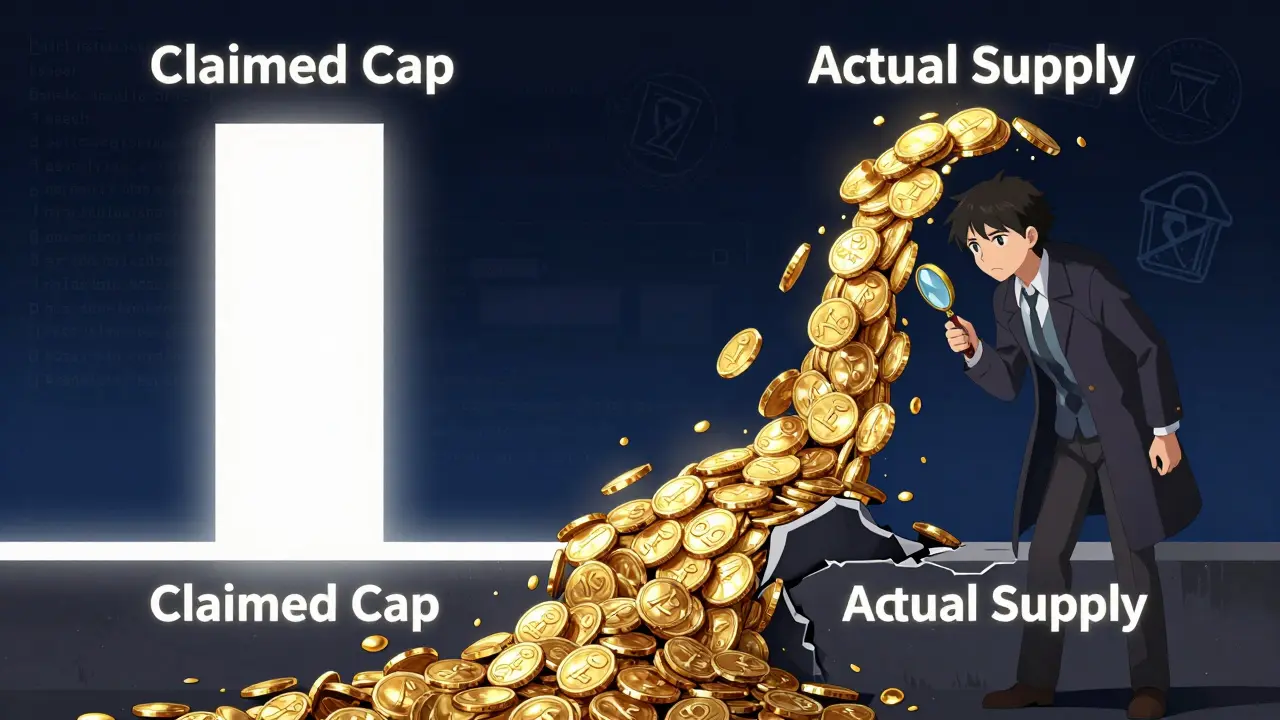 Detective-style anime figure investigating ZOO token supply overflow