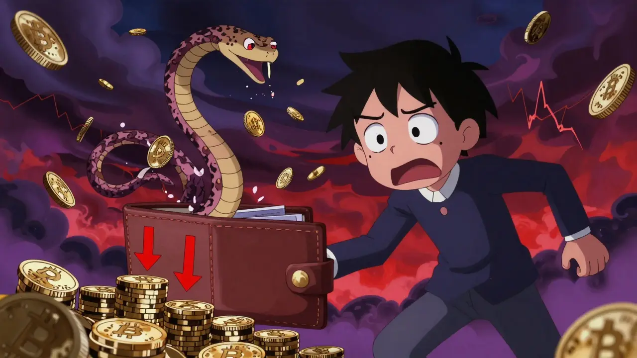 Anime depiction of crypto losses and death spiral risks