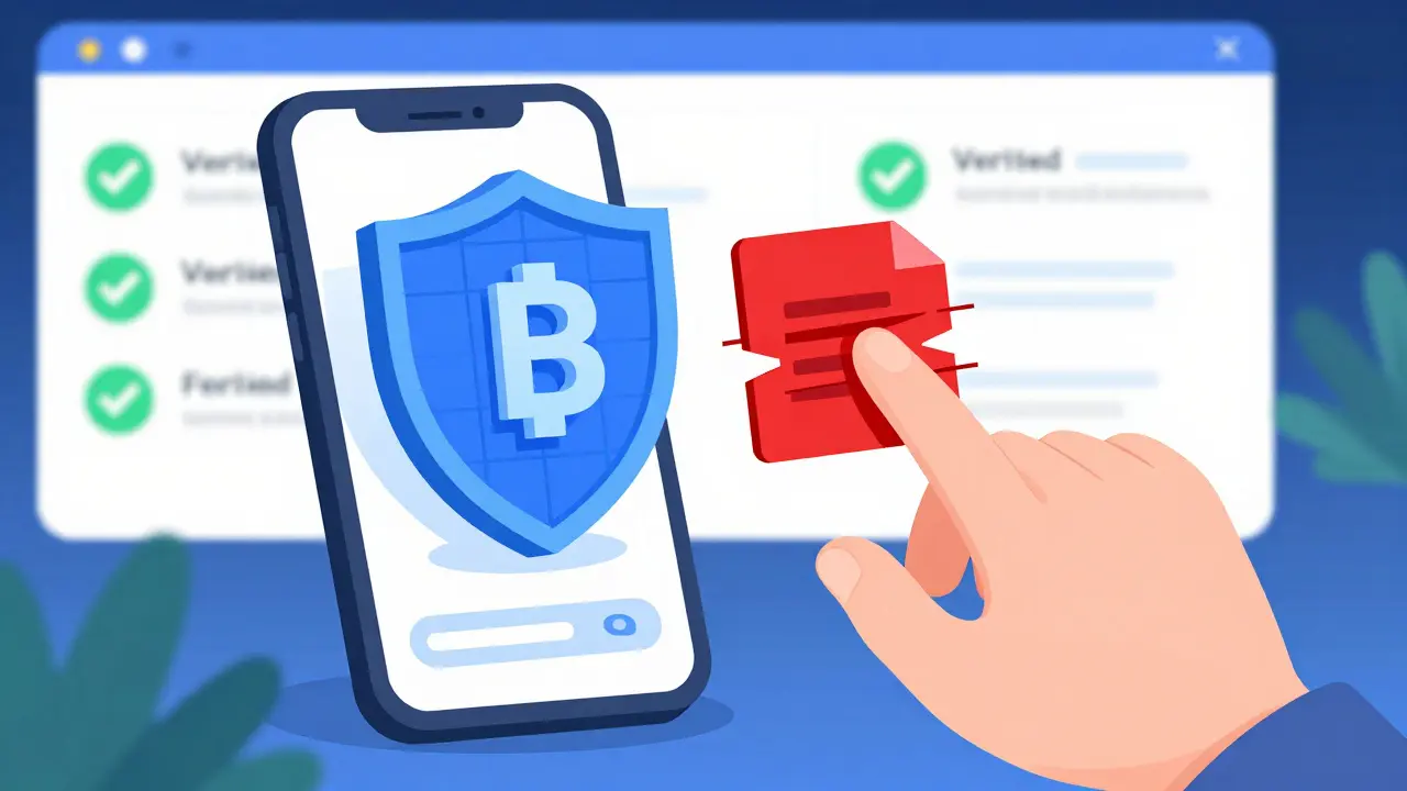 Anime style shield protecting crypto wallet from phishing scams