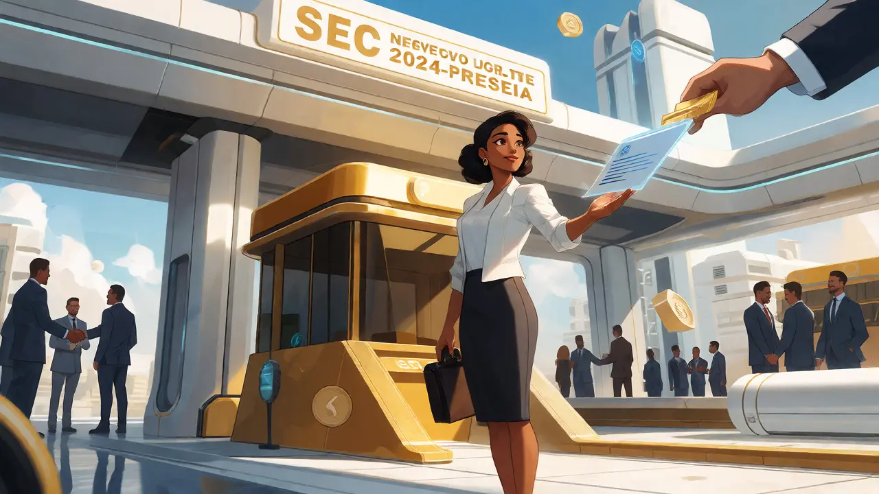 Bright anime depiction of Nigeria's new regulated crypto framework with licensed entities and institutional integration.