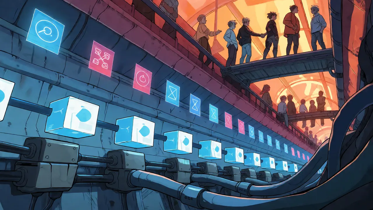 Layered anime visualization of technical, structural, semantic, and organizational interoperability